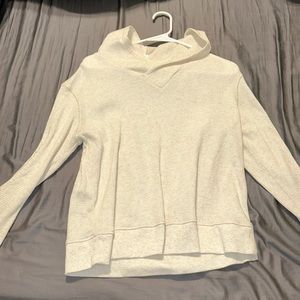 Cream waffle knit hoodie